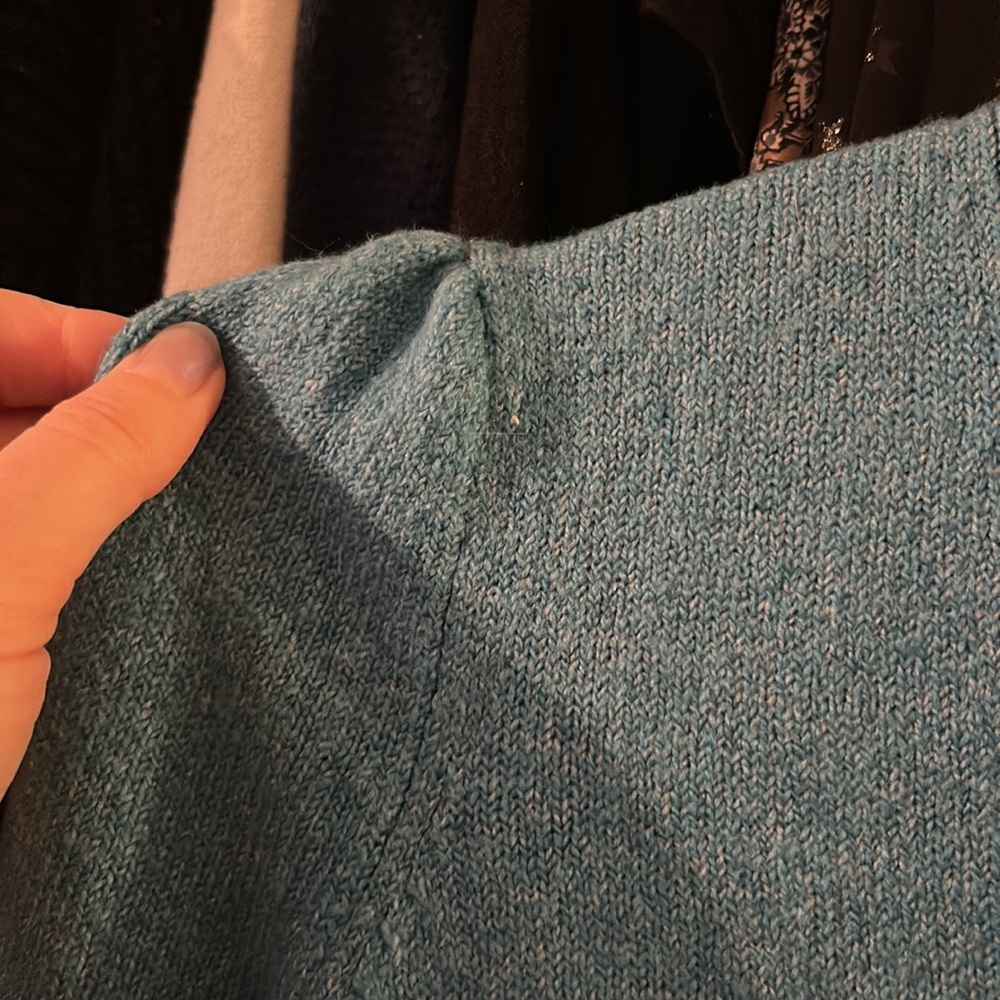 Teal Cardigan with Sparkly Buttons XS Loft - Picture 4 of 6